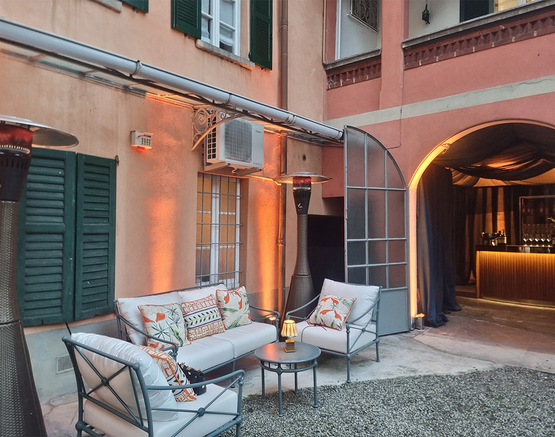 funghi riscaldanti evento all'aperto