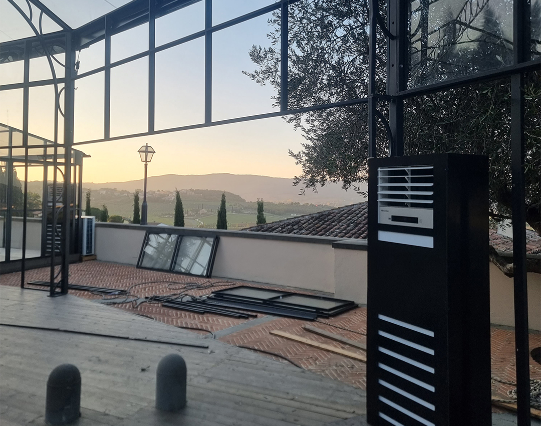 riscaldamento pompe di calore per evento privato